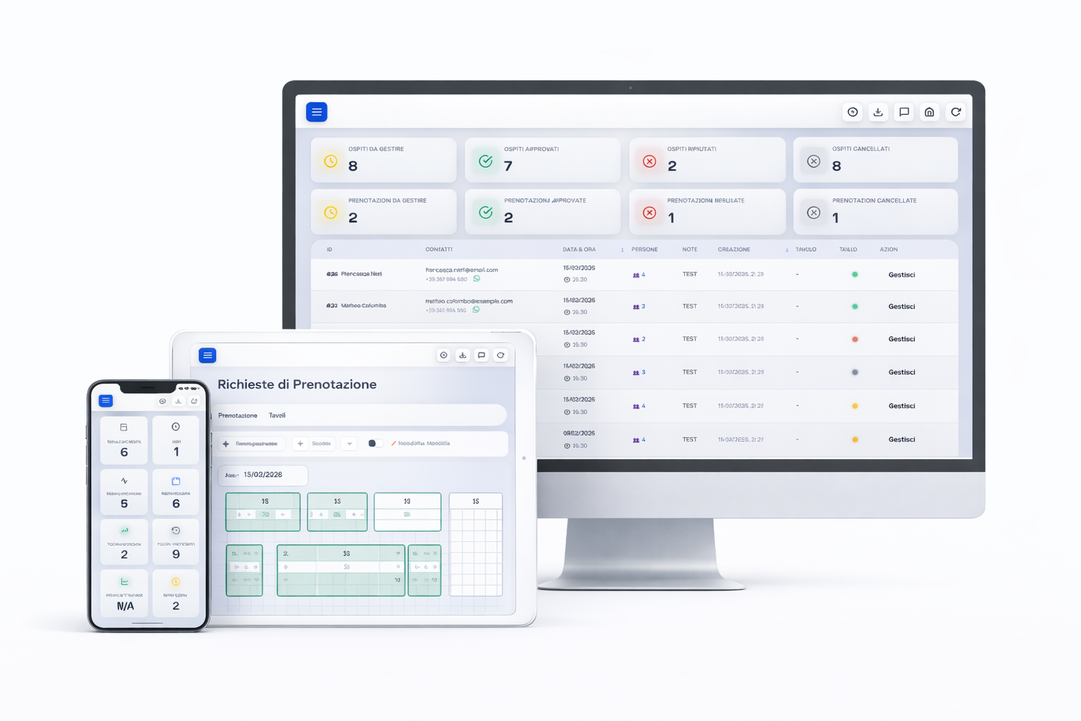 ReservioFlow su diversi dispositivi